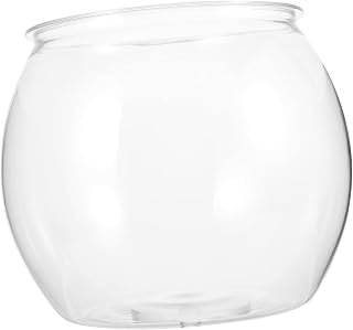 Fish Vase Bowl Fish Tank Transparent Goldfish Bowl Ornamental Tank Round Plastic Office Terrarium Terrarium