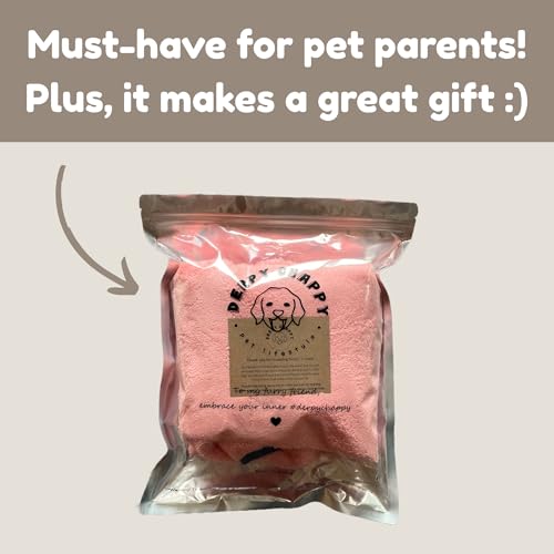 Derpy Chappy Premium Hunde-Bademantel, Handtuch, saugfähige Mikrofaser, Bademantel für kleine, mittelgroße und extra große Hunde und Katzen, stilvoll, gemütlich, Pool oder Strand (S, Lavendel)