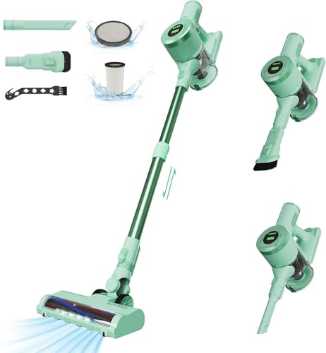 Image of BUTY BULU Cordless Vacuum Cleaner, Handheld Stick2200mAh Rechargeable Battery 30KPa Lightweight Small Vac Electirc Broom, 40Mins Runtime for Home Hard Floor Carpet Pet Hair Cleaning, LED Screen
