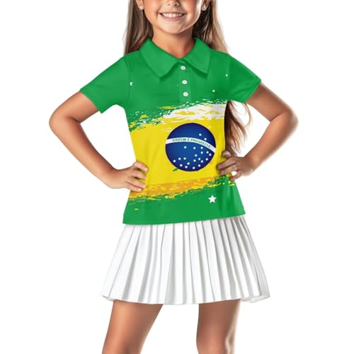 Girls and Boys Golf Shirts Short Sleeve Performance Polo Shirts Comfortable & Soft School Uniform Shirts Button UP