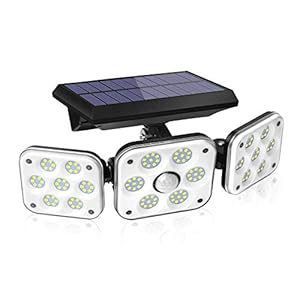 138 LED Solar Lights Outdoor, Motion Sensor Security Light with 270° Wide Angle, 3 Lighting Models, IP65 Waterproof…