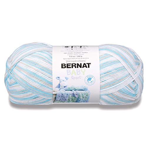 Image of Bernat Baby Sport Big Ball Ombre Yarn, 9.8 oz, Gauge 3 Light, 100% Acrylic, Popsicle Blue