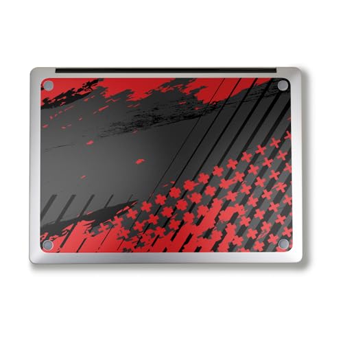 Image of Laptop Skin Compatible with Alienware M18 R2 (2024) - Grunge Red - Premium 3M Vinyl Protective Wrap Decal Cover - Easy to Apply | Crafted in The USA by MightySkins