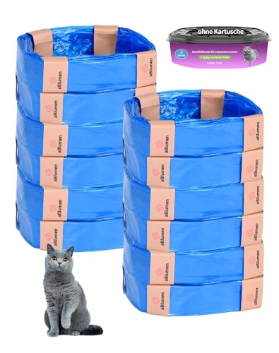 A aBlumen 12 Sacchetti Lettiera Gatto per Litter Locker, Ricarica Compatibile con Litter Genie LittyCat, Disponibile anche come Ricarica Rangiapannolini