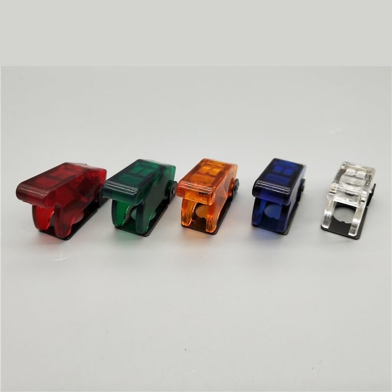 Red Blue Green Yellow White Auto Car Boat Truck Illuminated Led Toggle Switch with Safety Aircraft Flip Up Cover Guard 12V20A(Only Cap White)