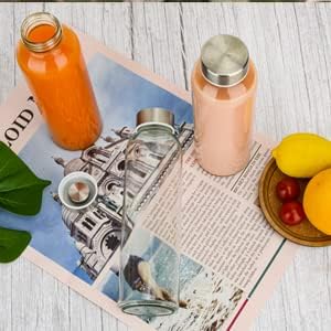 24 oz Clear Glass Juice Bottles with Lids, Reusable Refillable Water Bottles for Juicing,Refrigerator,100% Leak Proof, BPA Free, Juice Water Bottle Set of 10 - Image 8