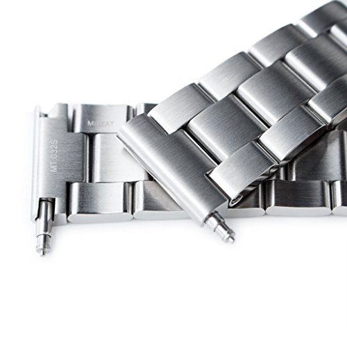 20mm Super-O Boyer 316L Stainless Steel Watch Bracelet Straight End Tapered Version, Brushed - Image 5