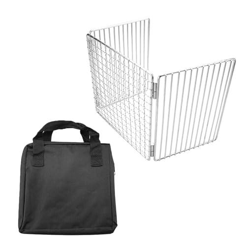 Filet de barbecue pliable gain de place pour réchaud de camping et poisson sans coller