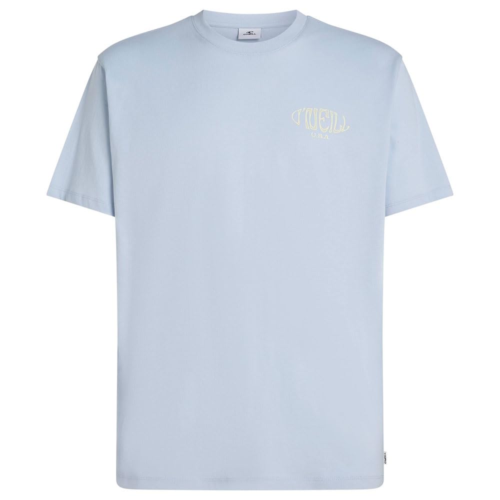 O'NEILL Box Logo T Shirt Men's Spindle Blue Backprint Short Sleeved Tee Top Large