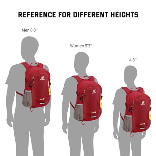 SKYSPER Leicht Wanderrucksack Klein Rucksack mit Rückenbelüftung Trekkingrucksack aus atmungsaktivem 3D Air Mesh Polyester Camping Outdoor Wandern Rucksack