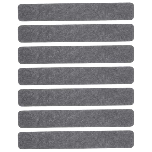 JECOMPRIS Tiras Adhesivas de Fieltro Gris Oscuro 39 Cm para Tablón de Anuncios, 8 Piezas, Tablero de Pared para Notas, Fotos y Manualidades, Accesorio de Oficina y Aula