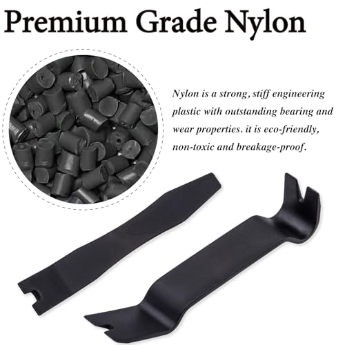 Image of 5PCS Auto Trim Removal Tool Kit, No Scratch Plastic Pry Tool Kit, Auto Trim Removal Pry Tool, Car Panel Door Window Fastener Removal Tool Set for Vehicle Dash Radio Audio Installer (Black)