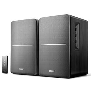 Edifier R1280T Powered Bookshelf Speakers – 2.0 Active Near Field Monitors – Studio Monitor Speaker – Black – 42 Watts RMS