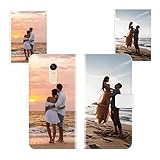 Sunrive Funda Personalizada Compatible con Xiaomi Redmi Note 4X, Cuero Protectiva Carcasa Personalizable para tu móvil con Foto Imagen Frase o Texto + Cuerda para móvil Universal