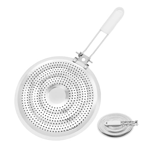 Difusor de Calor para Cocina Gas Placa Térmica de Acero para Estufas de Gas Accesorios Cocina Distribuidor de Llama Ahorro y Mejor Cocción Camping Portátil, Diámetro 20.5cm, Cubre Encimera