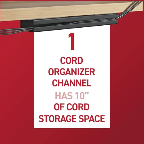 Image of Command Cord Organizer Channel, Black, 1 Channel, 8 Large Strips