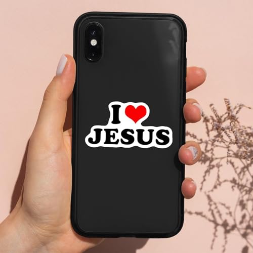 Image of 3 PCs I Love Jesus Heart Christian Vinyl Sticker 2 Inches