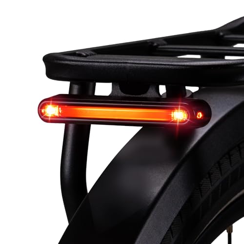 COCOLUMEN Lumière arrière de vélo LED – StVZO (K2357)/CE/E24/ECE certifié – Faisceau Large 220° – IPX5 Étanche – pour Porte-Bagages 50/80mm – 12-58V...