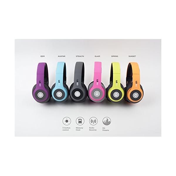 iJoy-Matte-Finish-Premium-Rechargeable-Wireless-Headphones-Bluetooth-Over-Ear-Headphones-Foldable-Headset-with-Mic-Stealth iJoy Bluetooth Headphones Over Ear, Wireless and Wired Foldable Headset Built-in Microphone, FM, Micro SD Card Slot - (Stealth) Adults Kids Men Women - Audifonos Auriculares Inalambricos