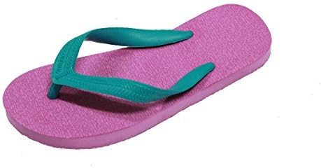 Ruay Tang Men's Rubber Beach Flip Flops Sandals 10 Inches Violet - Green