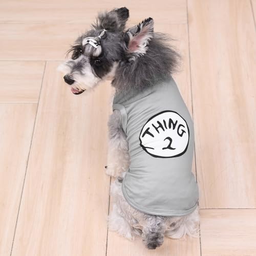 Image of CuteBone Dog Shirts 2-Pack Soft Pet Clothes Breathable Summer Vest for Small Puppy and Stretchy Cat Apparel