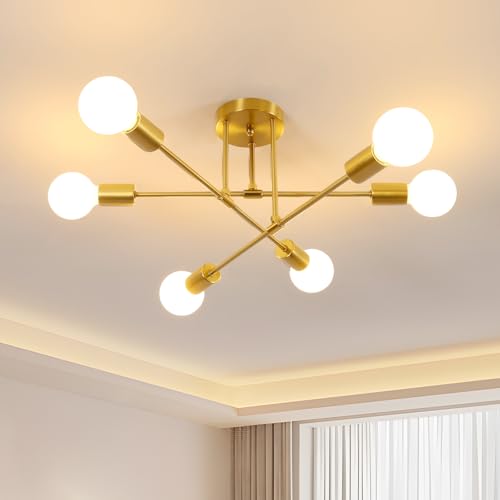 Lámparas de Techo Colgantes Doradas Marca Goeco