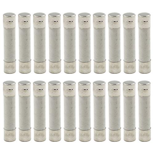 Hxchen 20Pcs 20A 250V Ceramic Fuse 6X30Mm Cartridge Fast Blow Tube For Power Strip Experiment Circuit Appliance Repair #TOP4
