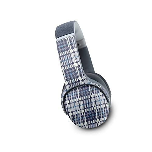 Image of MightySkins Carbon Fiber Skin Compatible with Skullcandy Crusher Evo Wireless - Blue Plaid | Protective, Durable Textured Carbon Fiber Finish | Easy to Apply | Made in The USA
