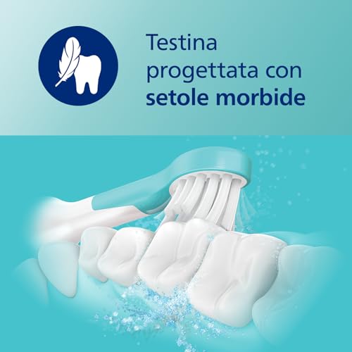 Philips Sonicare For Kids HX6352/42 Spazzolino Elettrico Sonico per Bambini, Connesso all'App, Rosa - Immagine 2