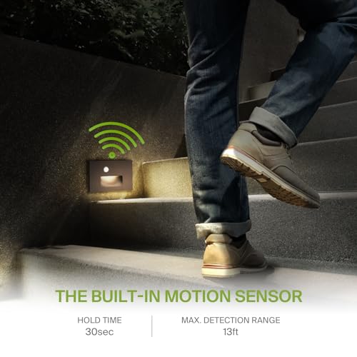 Image of ASD LED Step Light | Motion Sensor, Stair Riser Deck Patio | Bronze