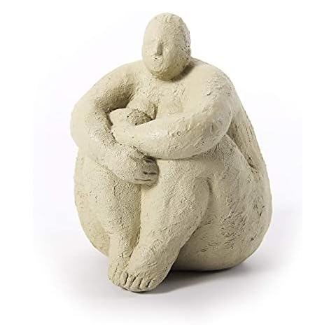 Amoy-Art Frau Skulptur Figuren Statue Yoga Arts Geschenk Polyresin Deko 18cm Cover