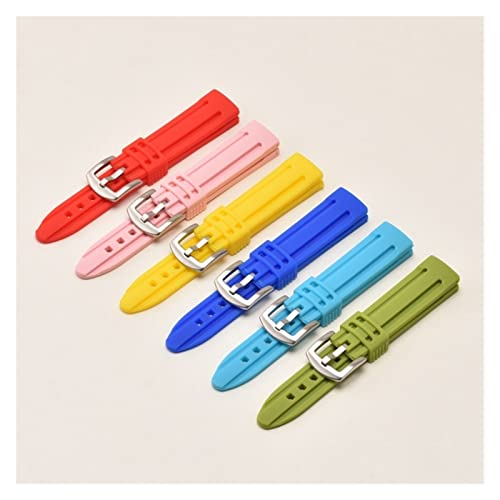 DAYHOM Rubberen horlogeband riem zwart wit roze duiksport horlogebandarmbanden for mannen 18 mm 20 mm 22 mm 24 mm horlogebandje (Color : Sapphire, Size : 22mm) - Afbeelding 3