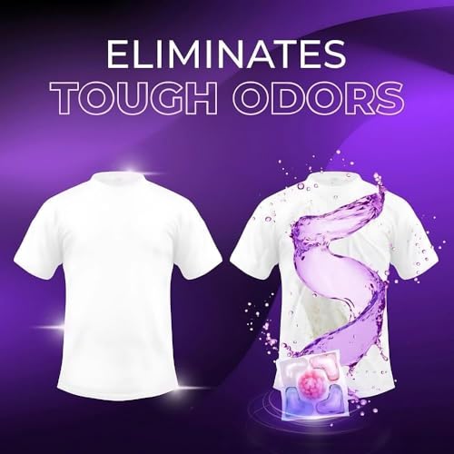 Image of 60 Pack Pods 5-in-1 Dissolvable Magic Laundry Pods for 60 Washes | Tough Stain Fighter for Top & Front Load Machines | Floral Aroma | Eco-Friendly | 1 Pod = 1 Wash for 5-7kg Loads (60 Pack Pods)