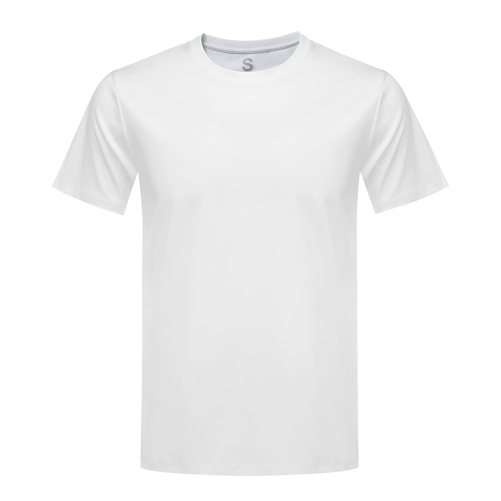 Men's Silk and Cotton Blend Knit Tee Mulberry Silk Sleep Tee Soft Cool Performance Crew Neck Sweatshirt