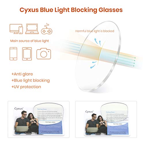 Image of Cyxus 2023 Acetate Square Eyeglasses Frame Women Men Clear Lens Blue Light Blocking Glasses Eyewear Computer Glasses