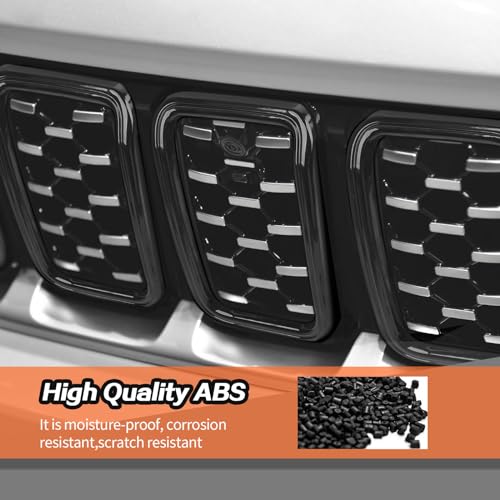 Image of 7PCS Grill Inserts Grille Trim Accessories for 2021+ Jeep Grand Cherokee (Black)
