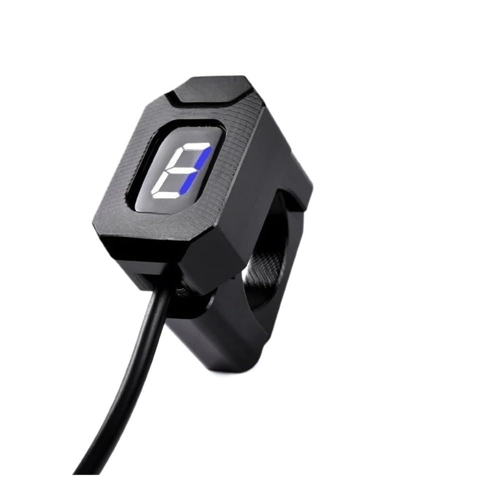 Indicatore Digitale di Marcia per Moto Streetfighter 848 1100S 1100 S 2009 2010 2011 2012 2013 2014, Display Digitale a 6 Livelli (Anello Fisso Blu).