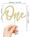 MYAMPED First Birthday Cake Topper - Glitter Gold One Sign 1st birthday Cake Decorating Supplies, Suitable for Baby Shower Favors, Gender Reveal, Baby Birthday Party or Baby Photo Booth Props