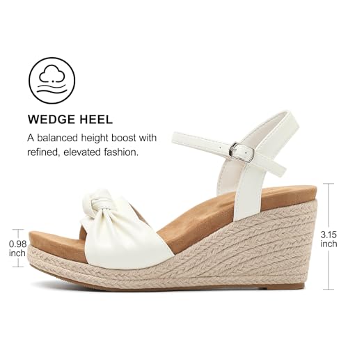 Image of Comfortable Women's Platform Espadrille Sandals Dressy Wedge Shoes Summer