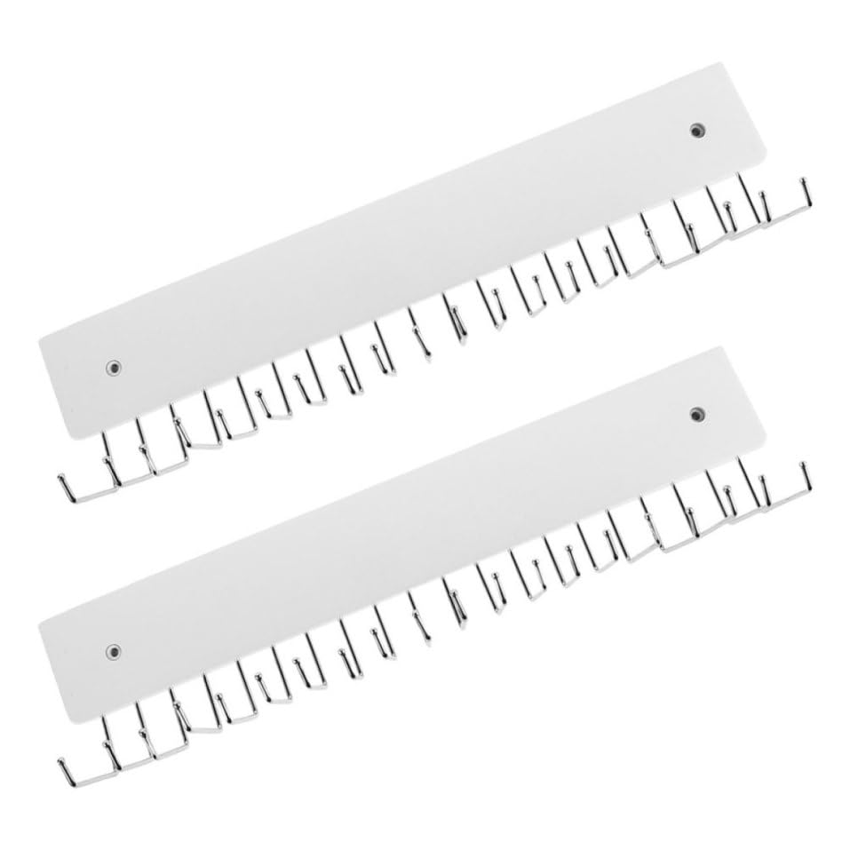 Organisateur mural rotatif 180° bois fer | Support cravates et ceintures de placard compact