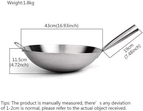 Wok profesional antiadherente con mango de acero 43cm miniatura 6
