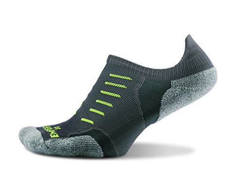 Thorlos Experia Unisex XCTU Multi-Sport Thin Padded No Show Sock, Grey, Large