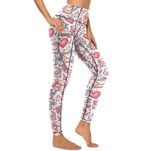 Legging d'entraînement à imprimé floral pour femme avec contrôle du ventre