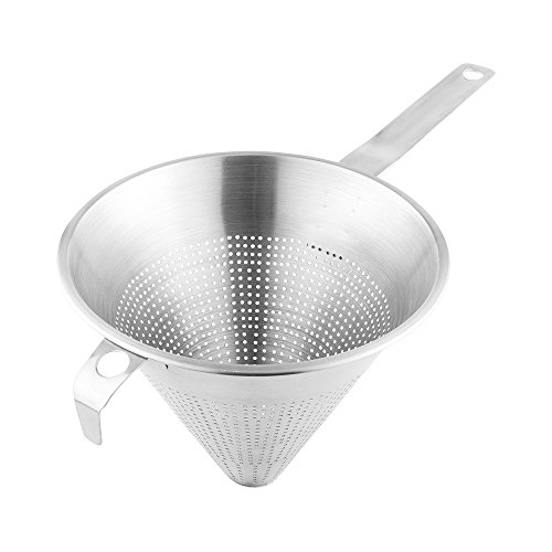 Image of Restaurantware Stainless Steel China Cap Coarse Strainer, 16.5 x 9 x 8.5 In
