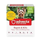 Advecta Ultra Flea and Tick Prevention for Dogs - Dog and Puppy Treatment and Control - Mosquito Repellent - Small, Fast Acting Waterproof Topical Drops, 2 Month Supply