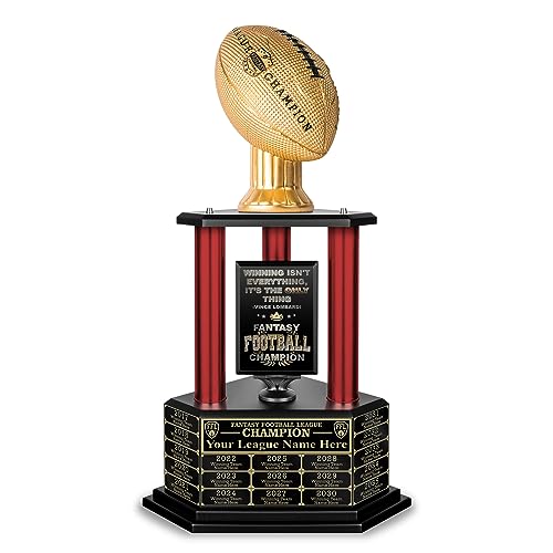 Image of TrophySmack 19-Year Perpetual Fantasy Football Trophy, Custom Engraved