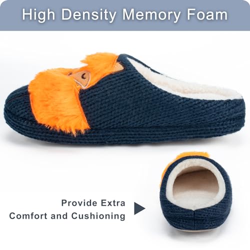Pairable Animal House Slippers for Women Men Winter Warm Fuzzy Slippers Non Slip Indoor3