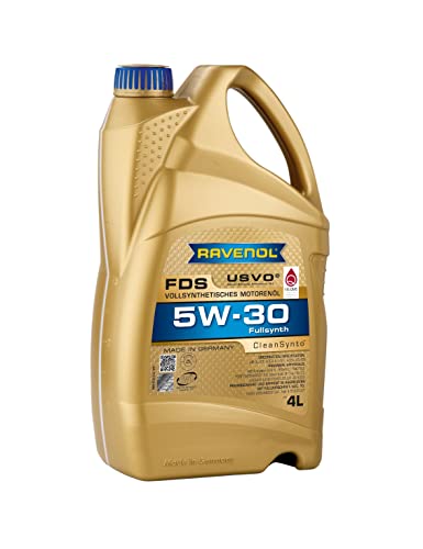 RAVENOL J1A1570-005 FDS 5W-30 Fully Synthetic Motor Oil - API SL, Compatible with Replacement for STJLR.03.5003, WSS-M2C913-D (5 Liter)