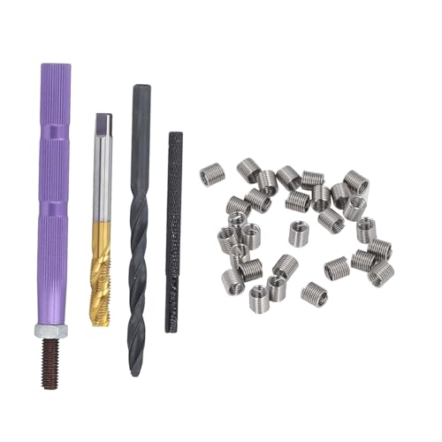 Kit de réparation de filetage métrique 34 pièces en acier inoxydable pour pas de vis foirés - 6