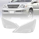 YINZINR Pair Headlight Lens Covers Fits for 2003-2009 Lexus GX470, Left Driver & Right Passenger Side, Direct Replacement